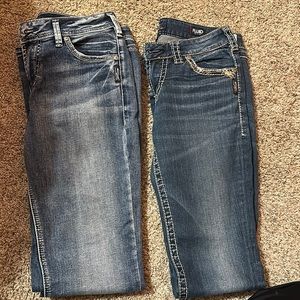 2 pair of bootcut jeans